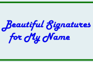 Beautiful-Signatures-for-My-Name
